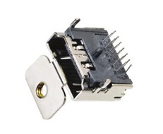 枣庄HDMI 19P 母座90° DIP三排针 单耳